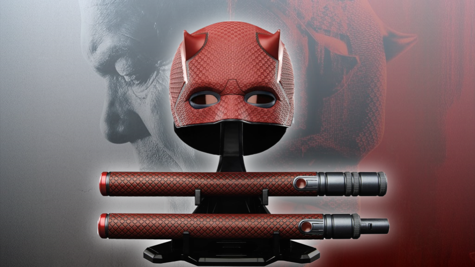 The Marvel Legends Daredevil: Born Again mask and billy club set on sale for Prime Big Deal Days