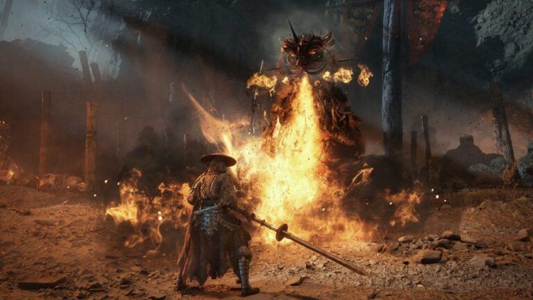 Phantom Blade Zero protagonist holding a sword in a wuxia-inspired industrial setting